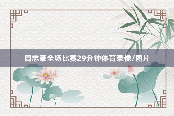 周志豪全场比赛29分钟体育录像/图片