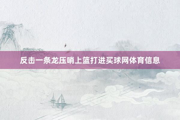 反击一条龙压哨上篮打进买球网体育信息