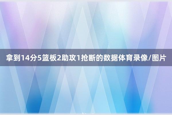 拿到14分5篮板2助攻1抢断的数据体育录像/图片