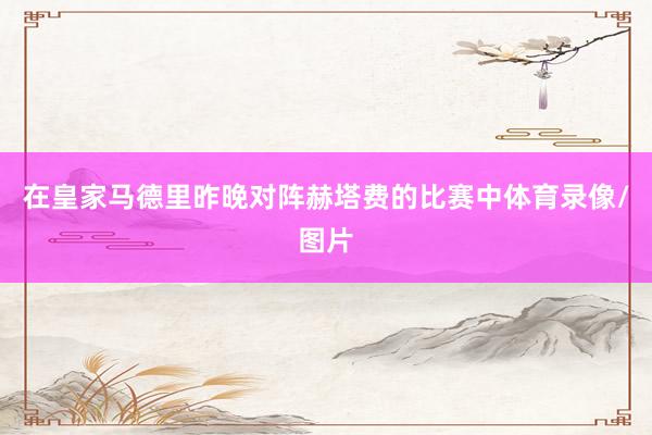 在皇家马德里昨晚对阵赫塔费的比赛中体育录像/图片