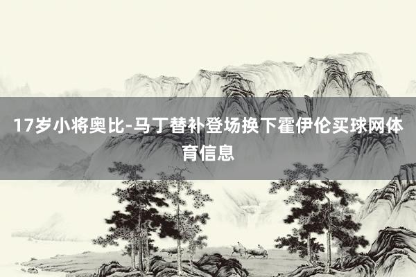17岁小将奥比-马丁替补登场换下霍伊伦买球网体育信息