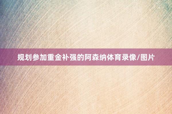 规划参加重金补强的阿森纳体育录像/图片