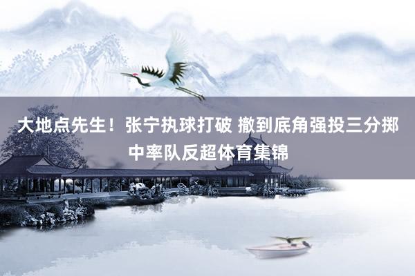 大地点先生！张宁执球打破 撤到底角强投三分掷中率队反超体育集锦